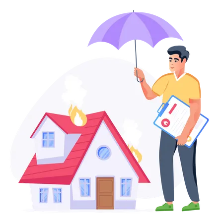 Fire Insurance  Illustration