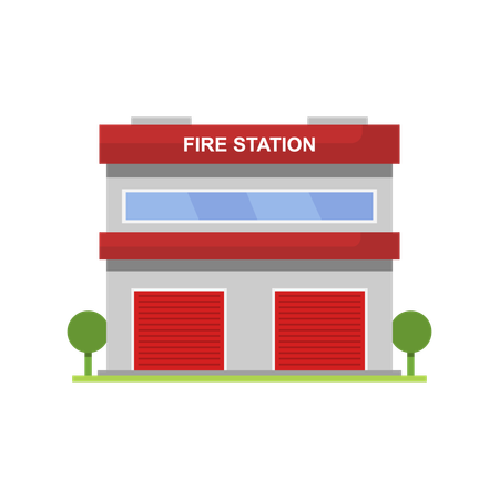 Fire Station  Illustration