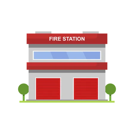 Fire Station  Illustration