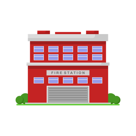 Fire Station  Illustration