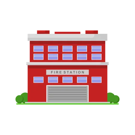 Fire Station  Illustration