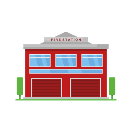 Fire Station  Illustration