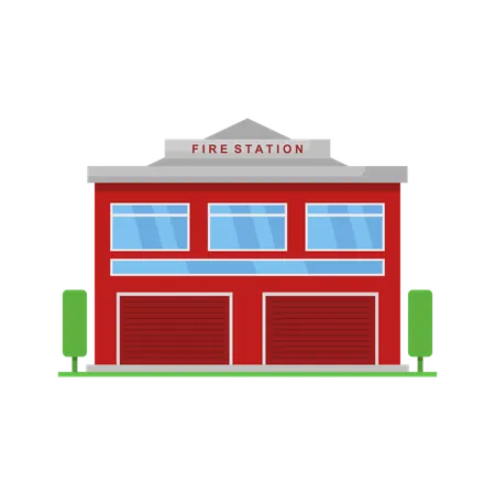 Fire Station  Illustration