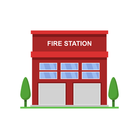 Fire Station  Illustration