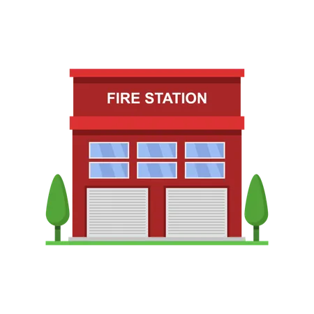 Fire Station  Illustration