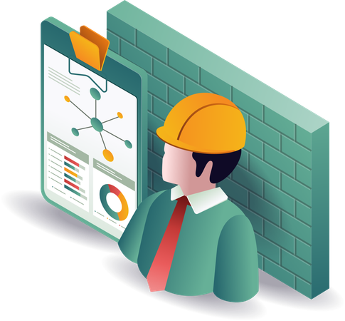 Fire wall repair management  technology  Illustration