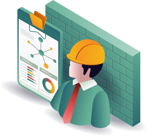 Fire wall repair management  technology  Illustration