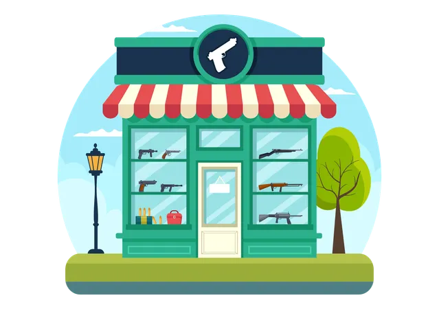 Firearm Retail  Illustration