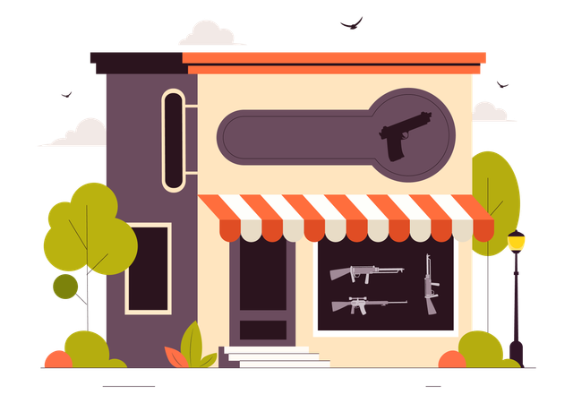 Firearm shop  Illustration