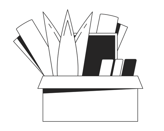 Fired box  Illustration