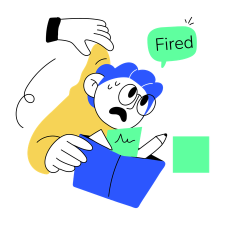 Fired employee  イラスト