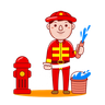 firefighter costume illustration