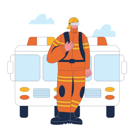 Firefighter  Illustration