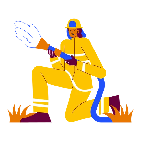 Firefighter  Illustration