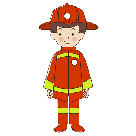 Firefighter man  Illustration