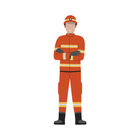 Firefighter man  Illustration