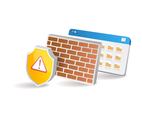Firewall de segurança  Ilustração