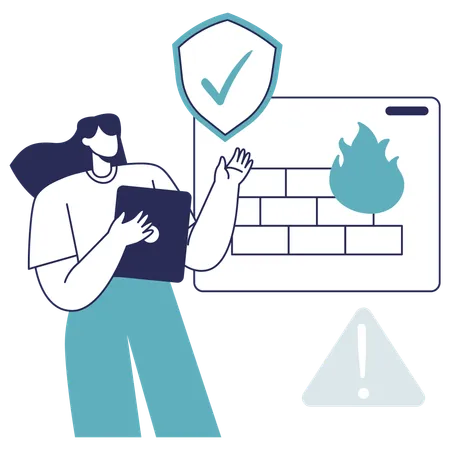 Firewall Network  Illustration