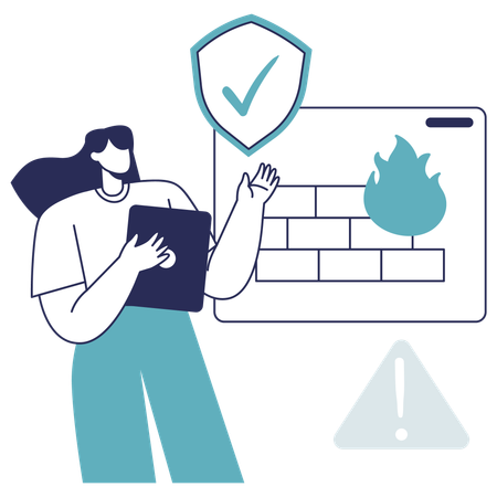 Firewall Network  イラスト
