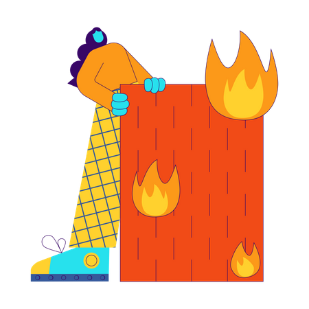 Firewall security  Illustration