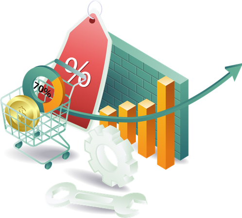 Firewall security symbol for e commerce  Illustration