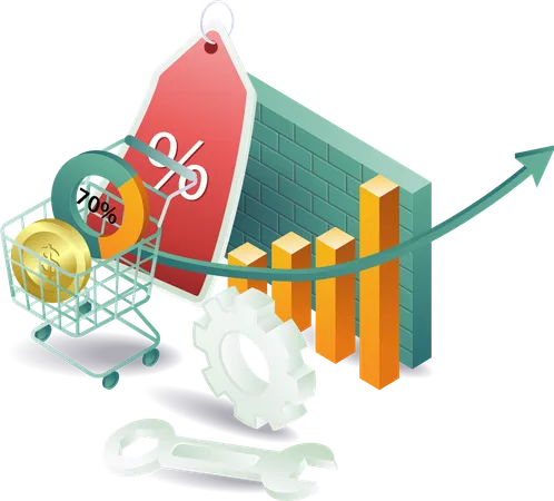 Firewall security symbol for e commerce  Illustration