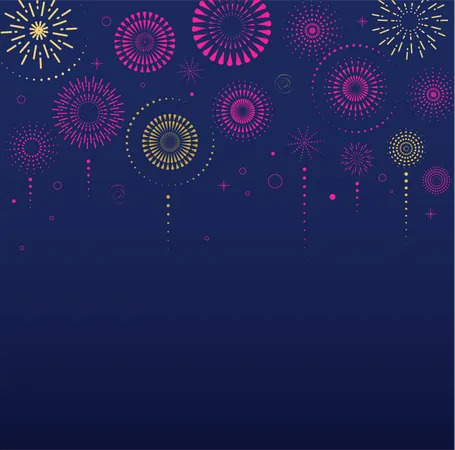 Fireworks and celebration Illustration