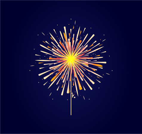 Fireworks and celebration background  Illustration