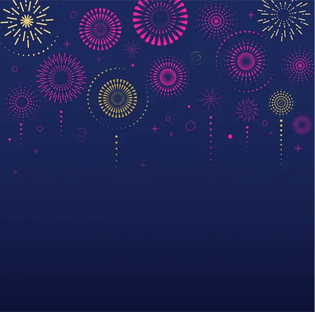 Fireworks and celebration  Illustration