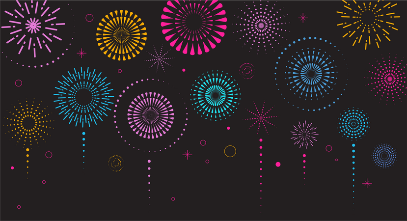 Fireworks background Illustration