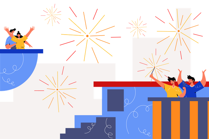 Fireworks Festival  Illustration