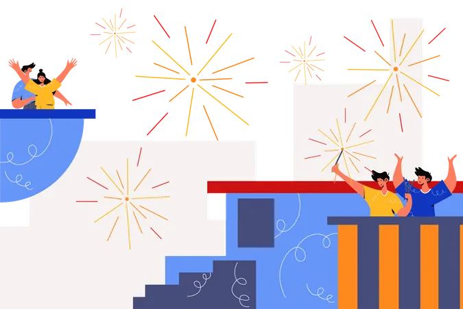 Fireworks Festival  Illustration