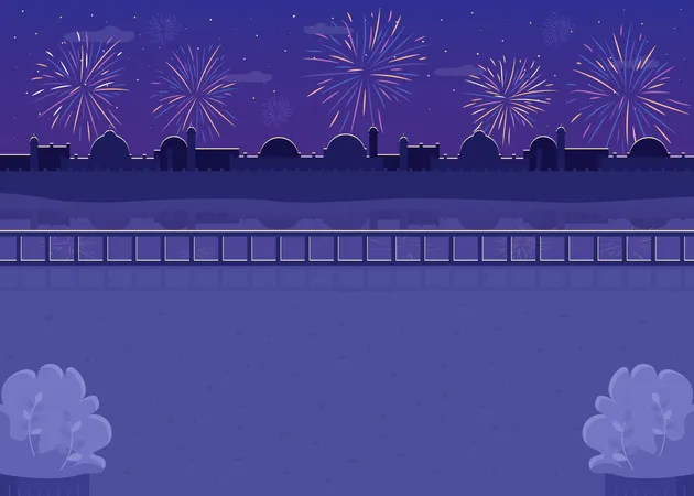 Fireworks scene Illustration