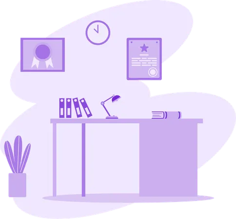 Firmen-Schreibtisch  Illustration