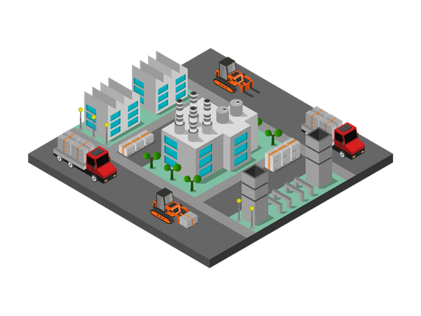 Firmencampus  Illustration