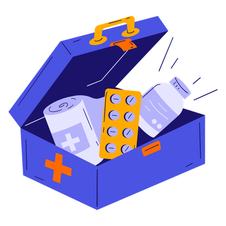 First aid box  Illustration