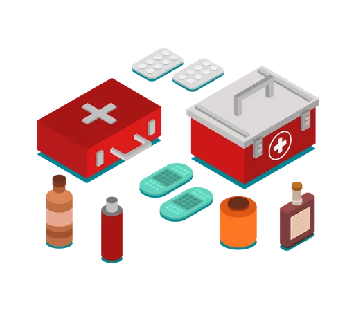 First aid kit Illustration