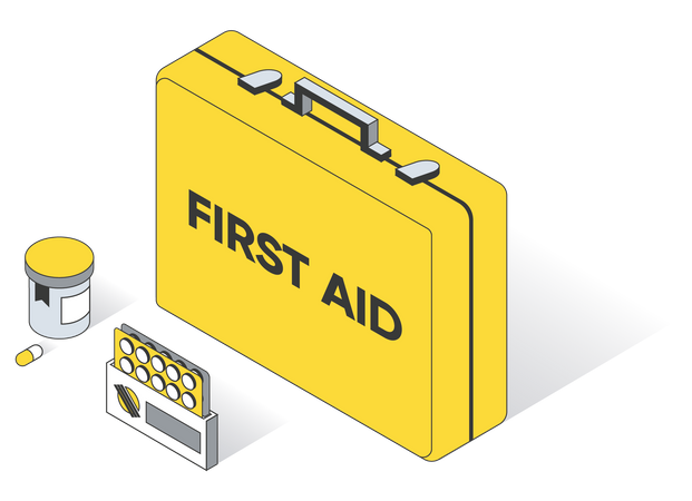First aid kit Illustration