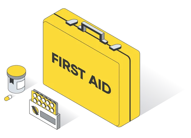 First aid kit  일러스트레이션