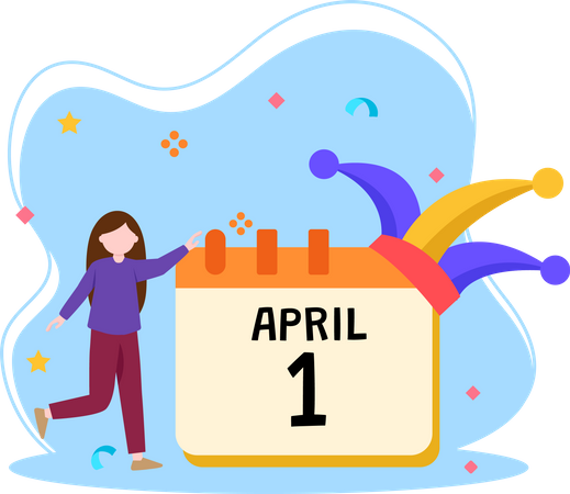 First day of april  Illustration