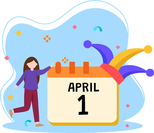 First day of april  Illustration