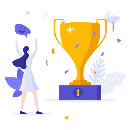 First prize trophy  Illustration