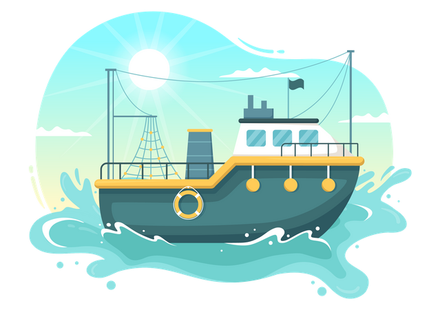 Fischerboot  Illustration