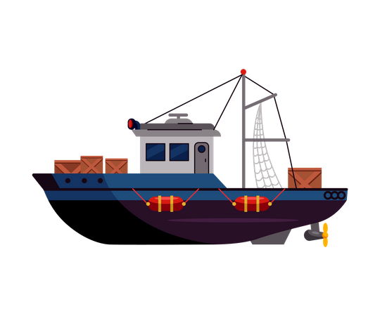 Fischerboot  Illustration