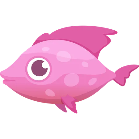 Colorful Cartoon Fish Funny Underwater Animals With Big Eyes Ocean And Sea Life Vector Illustrations Fish Underwater For Game Sea And Aquarium Life Illustration