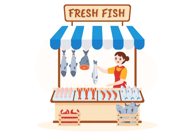 Fish Store  Illustration