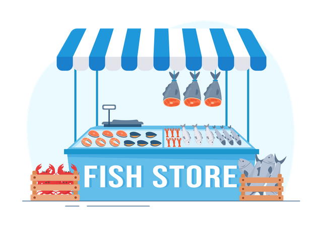 Fish Store  Illustration