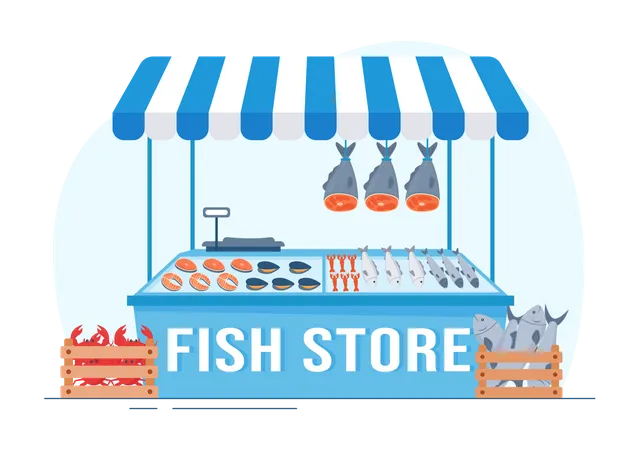 Fish Store  Illustration