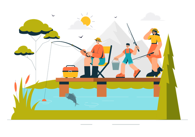 Fishing Adventure  Illustration