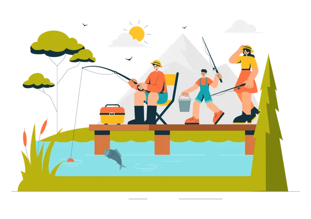 Fishing Adventure  Illustration